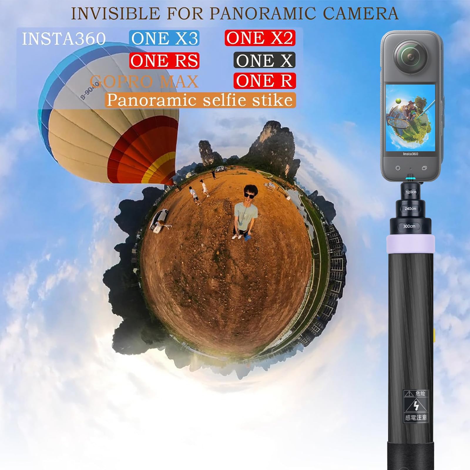 Amazon | Insta360カメラ用スーパーロング36cmから3m拡張された見え